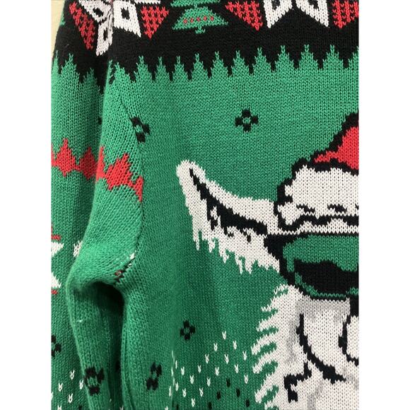 Ugly Christmas Sweater Mens Small Kitschy Lama Fair Isle Holiday Pullover Knit - Picture 2 of 6